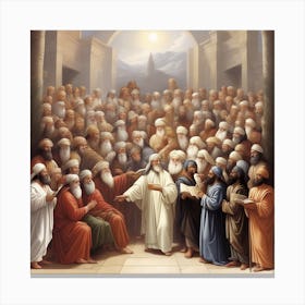 Jesus And His Disciples Canvas Print