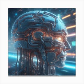 Cyborg Head 42 Canvas Print