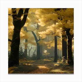 Forest In Autumn 4 Canvas Print