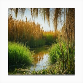 Reeds In The Marsh Canvas Print