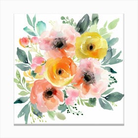 Watercolor Flowers 51 Canvas Print