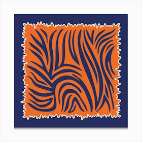 Tangerine Tiger Square Canvas Print
