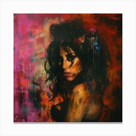 Amy Winehouse Portrait Canvas Print