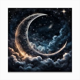 Crescent In The Sky art print Canvas Print