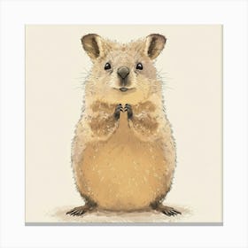 Charming Illustration Quokka 4 Canvas Print