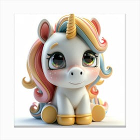 Cute Unicorn 871 Canvas Print