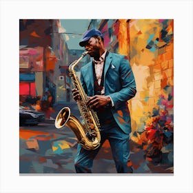 Saxophone Player 20 Canvas Print