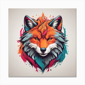 Leonardo Diffusion Xl High Quality Logo Style Wolf Powerful Co 0 Canvas Print