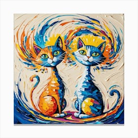 Two Cats 11 Canvas Print