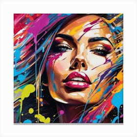 Splatter Girl 3 Canvas Print