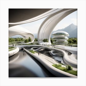 Futuristic City 319 Canvas Print