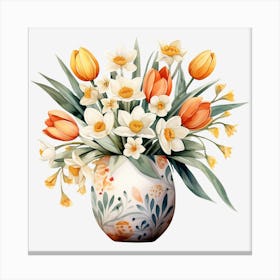 Daffodils In A Vase 1 Canvas Print