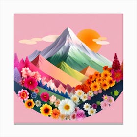 Firefly An Illustration Of A Beautiful Majestic Cinematic Tranquil Mountain Landscape In Neutral Col 2023 11 22t235526 Canvas Print