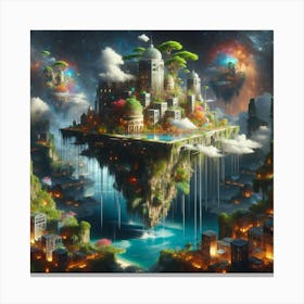 City On A Cloud Canvas Print