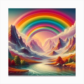 Rainbow Over Mountains 1 Canvas Print