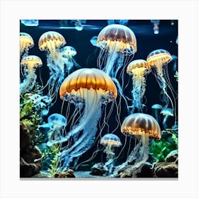 Jellyfishes 4 Canvas Print