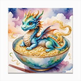 Dragon Noodle Bowl Canvas Print