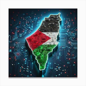Flag Of Palestine 3 Canvas Print