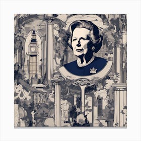 Margaret Thatcher In London Canvas Print
