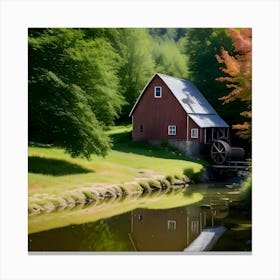 Water Mill In The Fall Canvas Print