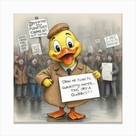 Duck Protest 2 Canvas Print