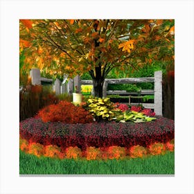 Autumn Garden Design Canvas Print