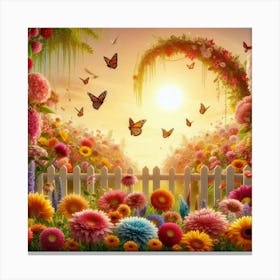 Butterfly Garden 3 Canvas Print