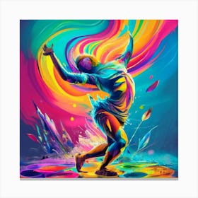 Holi Dancer Canvas Print