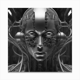 Futuristic Head Canvas Print