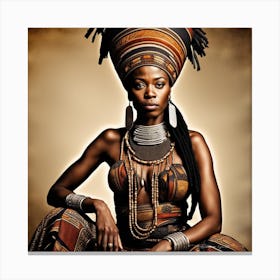 African Woman Portrait Canvas Print