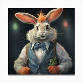 Rabbit In A Suit 20 Canvas Print