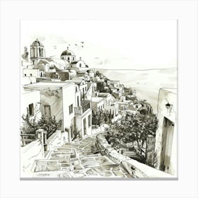 Greece Village 1 Canvas Print