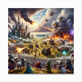 Battle Of The Castles Canvas Print