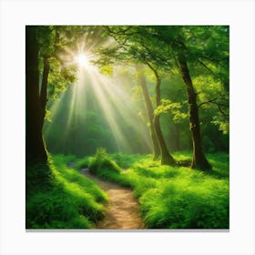 Path Through The Forest Canvas Print