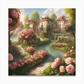 Pink Roses Canvas Print