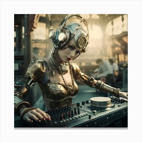 Steampunk Dj 1 Canvas Print