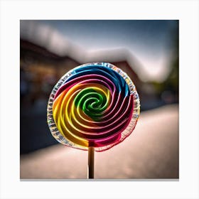 Rainbow Lollipop Canvas Print