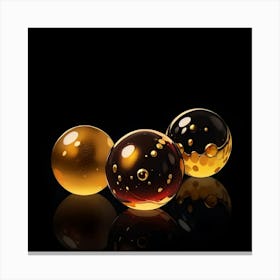 Gold Spheres Canvas Print