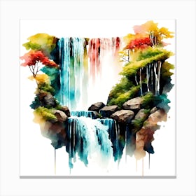 Waterfall Painting Canvas Print