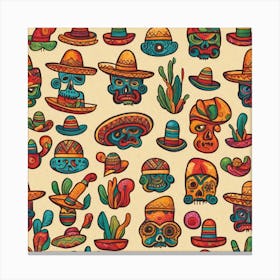 Mexican Pattern 25 Canvas Print