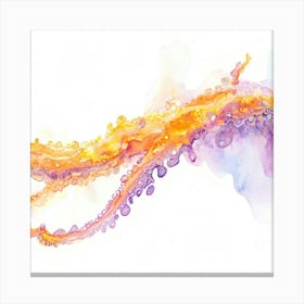 Abstract Watercolor Octopus Canvas Print