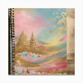 Shabby Chic Dreamy Mist Pastel Junk Journals Chris Canvas Print