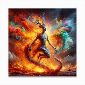 Demon Of Fire Canvas Print