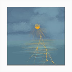 Kintsugi- Lightning In The Sky Canvas Print
