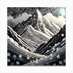 Firefly An Illustration Of A Beautiful Majestic Cinematic Tranquil Mountain Landscape In Neutral Col 2023 11 22t235258 Canvas Print