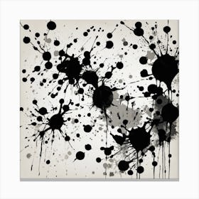 Black Splatters 1 Canvas Print