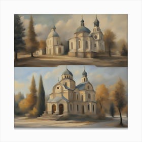 Two Churches Canvas Print