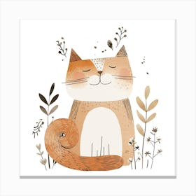 Cat In The Grass Canvas Print