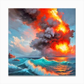 Explosion In The Ocean 1 Canvas Print