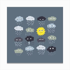 Weather Patterns Square Canvas Print